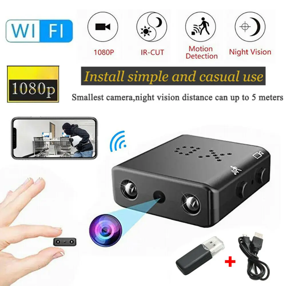 Mini Camera Wireless Wifi Surveillance Security Night Vision Motion Detect Camcorder Car Indoor Baby Monitor Überwachungkamera
Mini Camera Wireless Wifi Surveillance Security Night Vision Motion Detect Camcorder Car Indoor Baby Monitor Überwachungkamera
