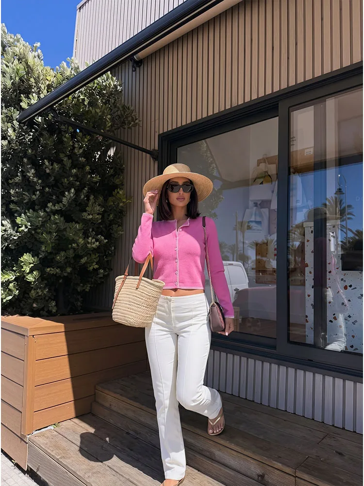 HH Women Summer Spring Sexy Casual Short Knitted Sweater Cardigan Coat Button Up Ribbed Round Neck Solid Color Knitwear Jacket
HH Women Summer Spring Sexy Casual Short Knitted Sweater Cardigan Coat Button Up Ribbed Round Neck Solid Color Knitwear Jacket