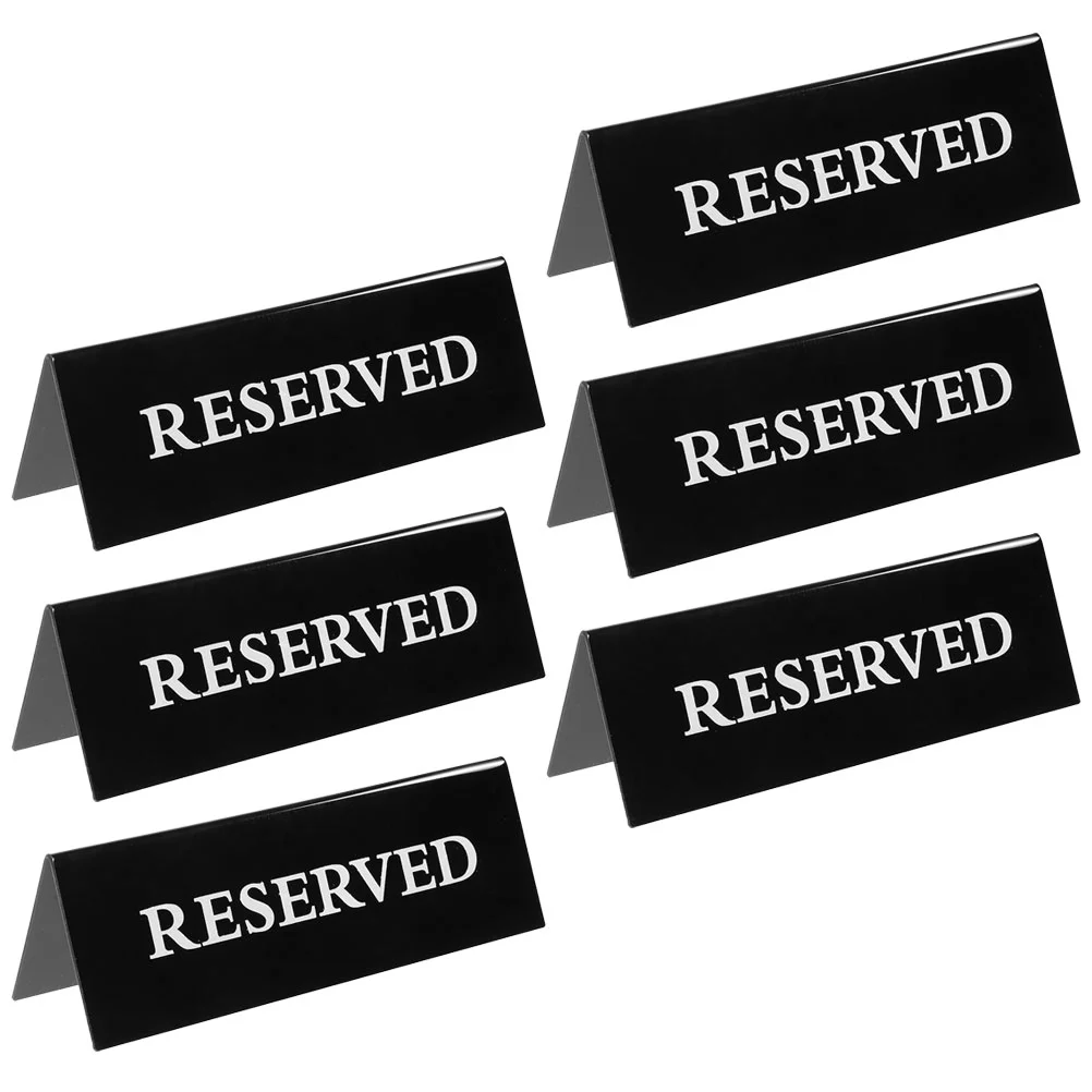 6pcs Acrylic Inverted Triangle Table Cards 15x5cm Black Reserved Signs for Events Wedding Restaurant Bar Cafes
6pcs Acrylic Inverted Triangle Table Cards 15x5cm Black Reserved Signs for Events Wedding Restaurant Bar Cafes
