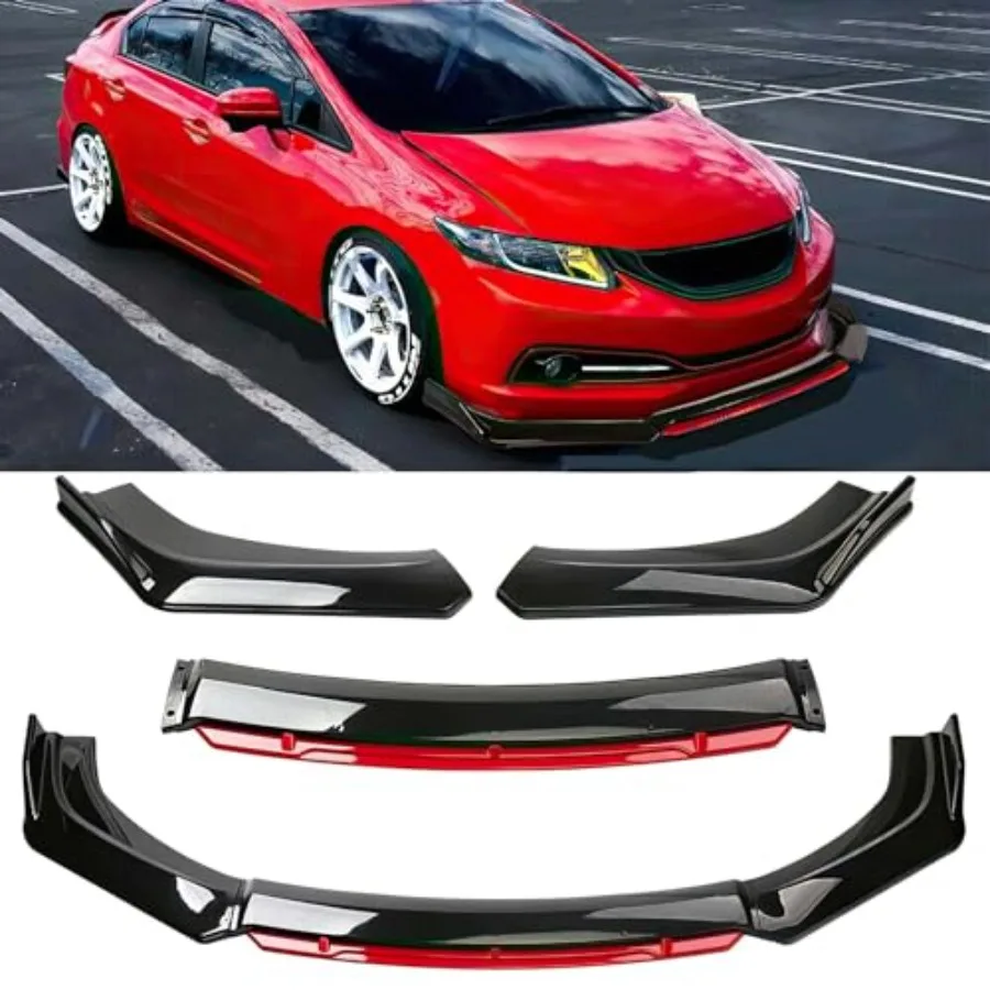 Universal Car 4 PCS Kit Front Bumper Lip Spoiler Splitter Front Bumper Lip Splitter Body Kit Compatible with Honda Civic Accord
Universal Car 4 PCS Kit Front Bumper Lip Spoiler Splitter Front Bumper Lip Splitter Body Kit Compatible with Honda Civic Accord