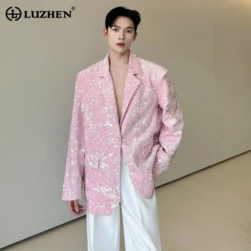 LUZHEN Blazer 2025 Autumn New Sequin Patchwork Luxury Elegant Temperament Coat Men's Fashion Handsome Shoulder Pad Coat JY5816
LUZHEN Blazer 2025 Autumn New Sequin Patchwork Luxury Elegant Temperament Coat Men's Fashion Handsome Shoulder Pad Coat JY5816