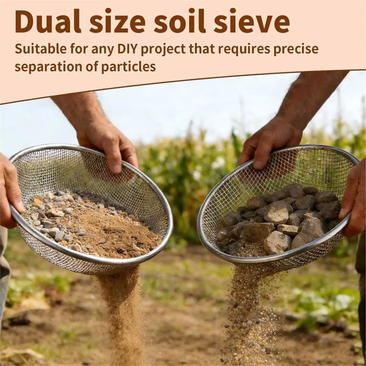 Ground Sieves: 2 Pieces 3 mm, 6 mm Round Garden Sieve, Kompostsieb for Sifting Earth, Compost and Seeds
Ground Sieves: 2 Pieces 3 mm, 6 mm Round Garden Sieve, Kompostsieb for Sifting Earth, Compost and Seeds