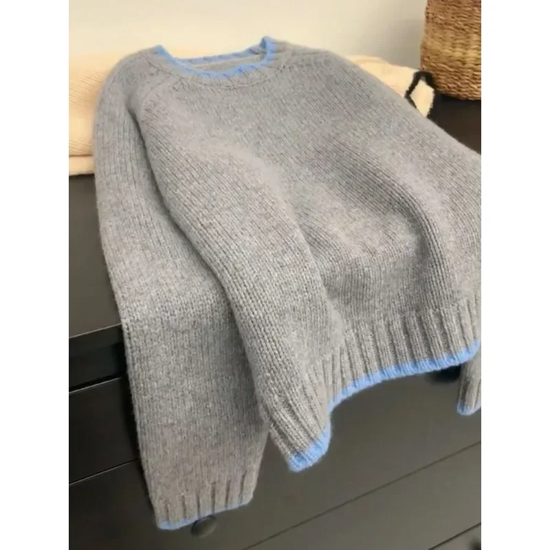 2024 New Sense of Advanced Color Match Sweater Sense of Design Simple Fallow All-match Minority Female Autumn and Winter Soft
2024 New Sense of Advanced Color Match Sweater Sense of Design Simple Fallow All-match Minority Female Autumn and Winter Soft