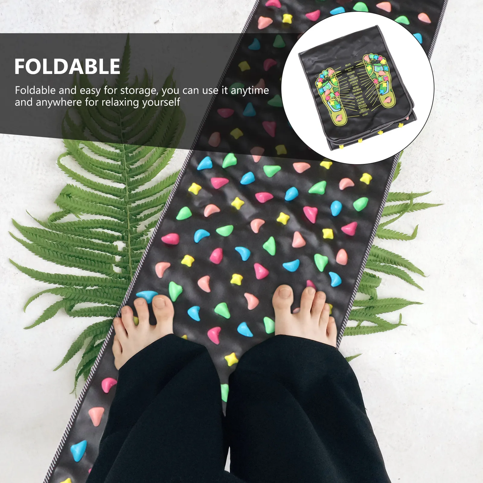 Массажный коврик для рефлексотерапии стоп с акупунктурными точками, для расслабления мышц и снятия боли, складной, износостойкий, 175x35 см
Массажный коврик для рефлексотерапии стоп с акупунктурными точками, для расслабления мышц и снятия боли, складной, износостойкий, 175x35 см