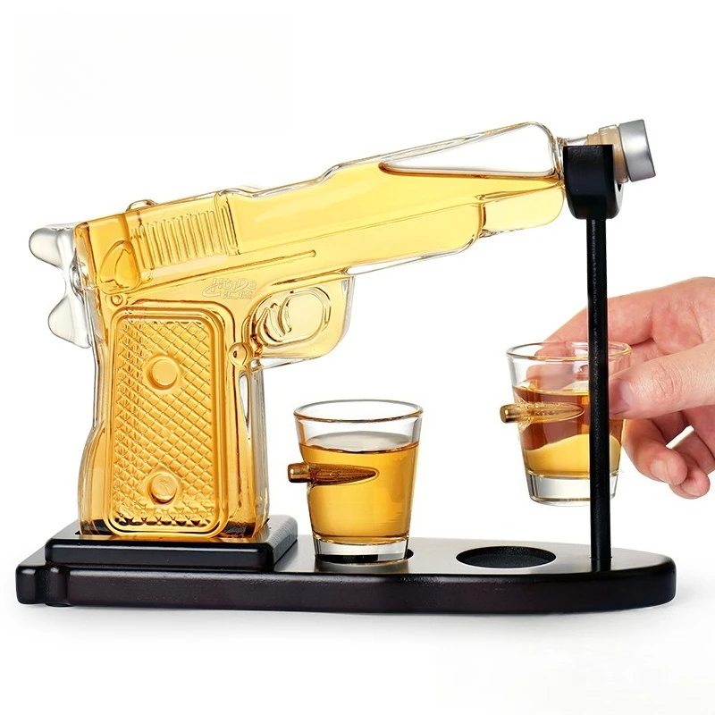Personalized Gun Whiskey Decanter Set with 2 Bullet Cups for Drinking Scottish Bourbon Vodka, The Best Gift for Dad Wine
Personalized Gun Whiskey Decanter Set with 2 Bullet Cups for Drinking Scottish Bourbon Vodka, The Best Gift for Dad Wine