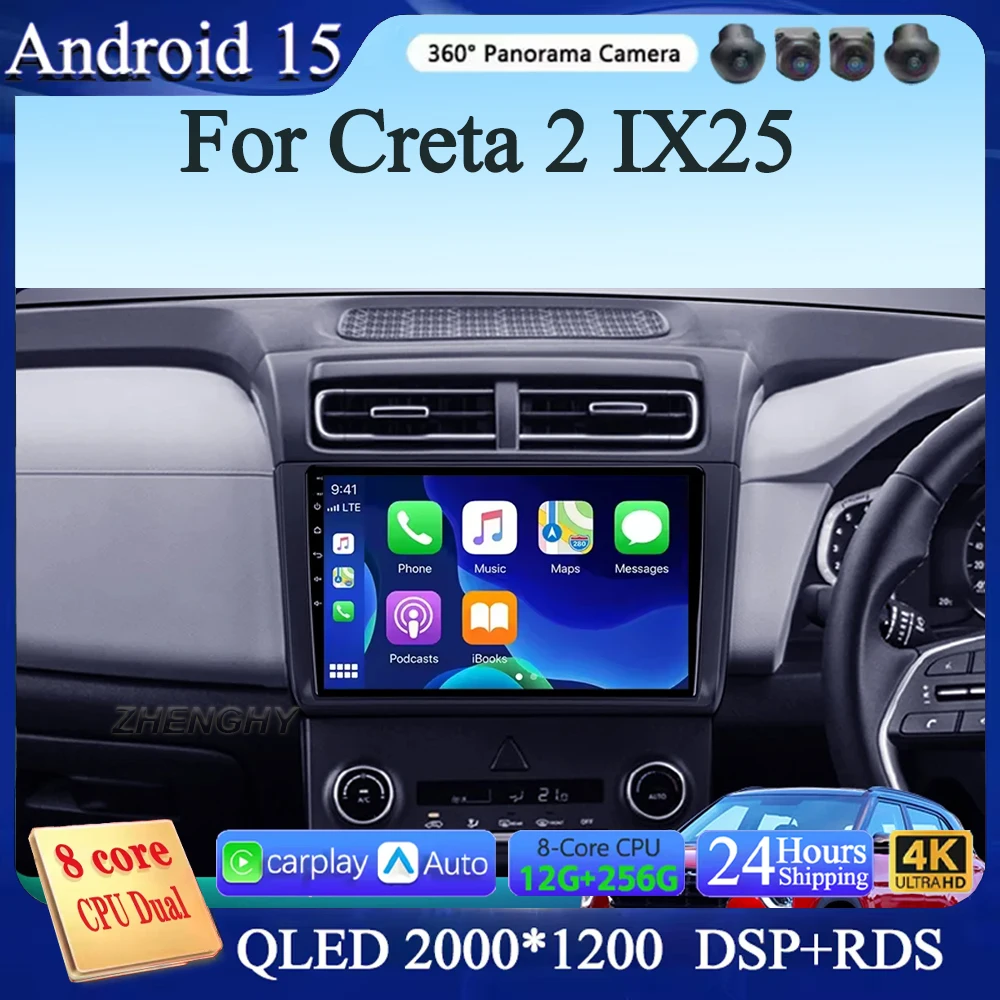 WIFI For Hyundai Creta 2 IX25 2021 Car Radio Multimedia Video Player Navigation stereo GPS Android 15 No 2din 2 din dvd Carplay
WIFI For Hyundai Creta 2 IX25 2021 Car Radio Multimedia Video Player Navigation stereo GPS Android 15 No 2din 2 din dvd Carplay