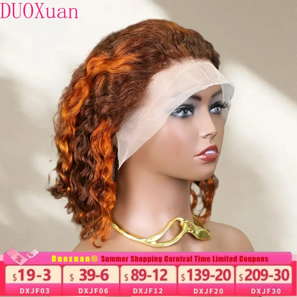 DUOXuan P4/350 Ombre Orange Ginger Human Hair Wig Bob Deep Water Wave 13x4 HD Lace Frontal Wigs Brazilian Virgin Hair Pre Cut
DUOXuan P4/350 Ombre Orange Ginger Human Hair Wig Bob Deep Water Wave 13x4 HD Lace Frontal Wigs Brazilian Virgin Hair Pre Cut