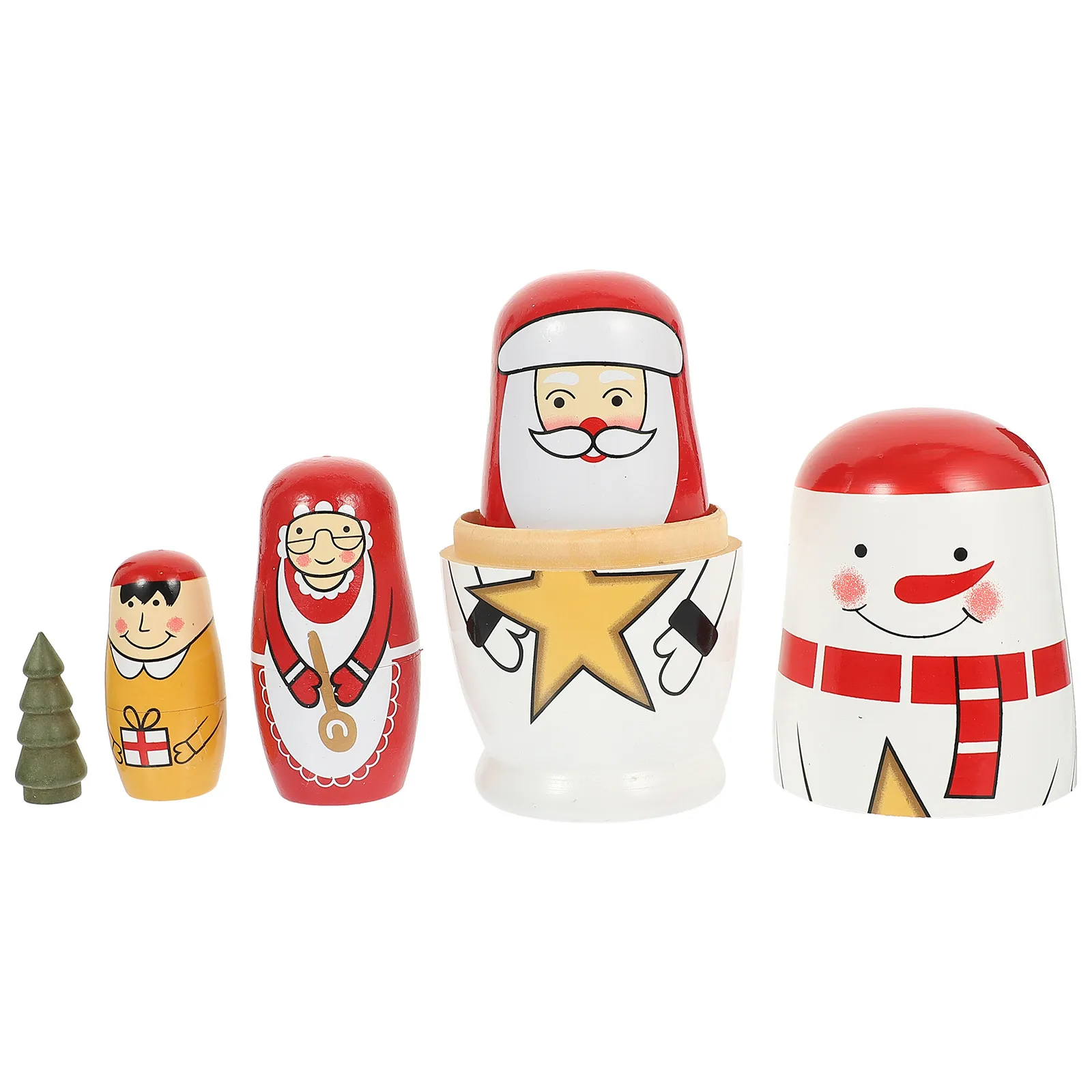 Wood nesting Xmas nesting 5-layer Snowman Russian home décor accents
Wood nesting Xmas nesting 5-layer Snowman Russian home décor accents