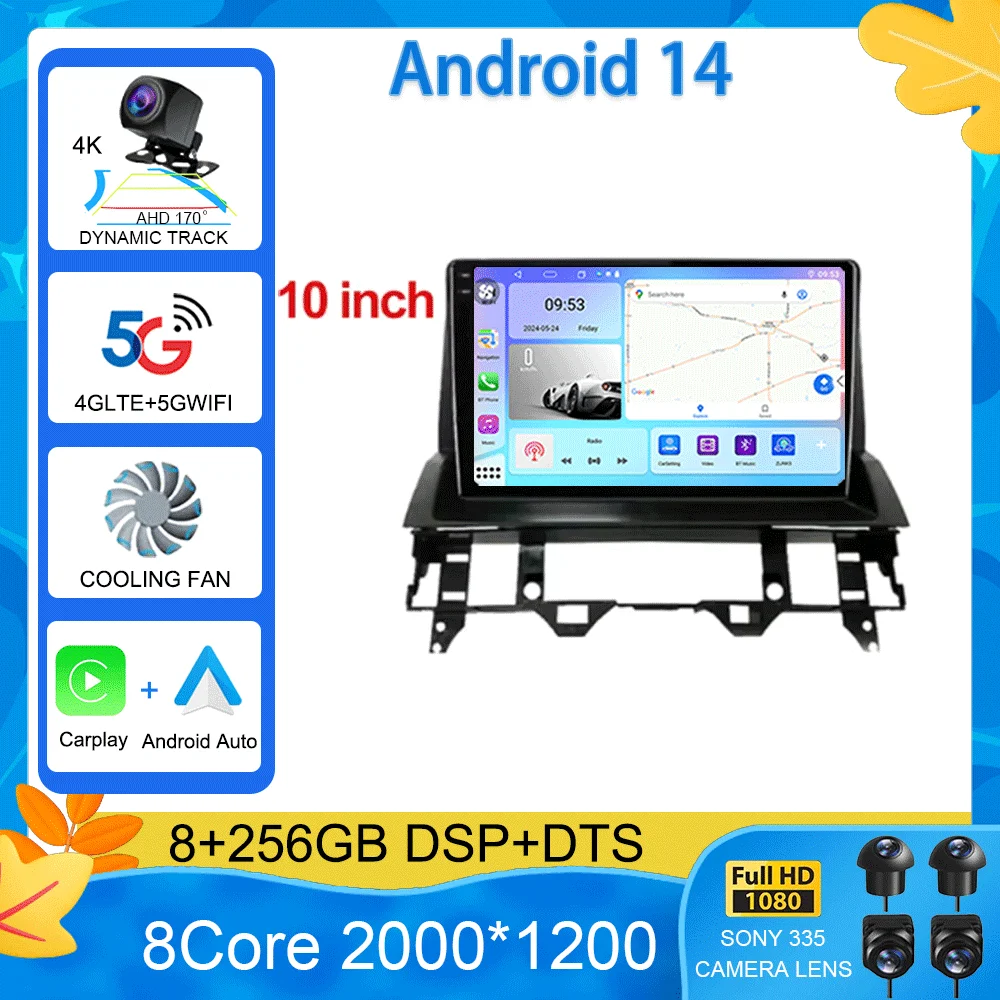 10 Inch For Mazda 6 2007 2003 2004 2005 2006 2002 - 2015 Multimedia Car DVD Player Navigation GPS Radio Wifi BT 4G LTE 128G Andr
10 Inch For Mazda 6 2007 2003 2004 2005 2006 2002 - 2015 Multimedia Car DVD Player Navigation GPS Radio Wifi BT 4G LTE 128G Andr