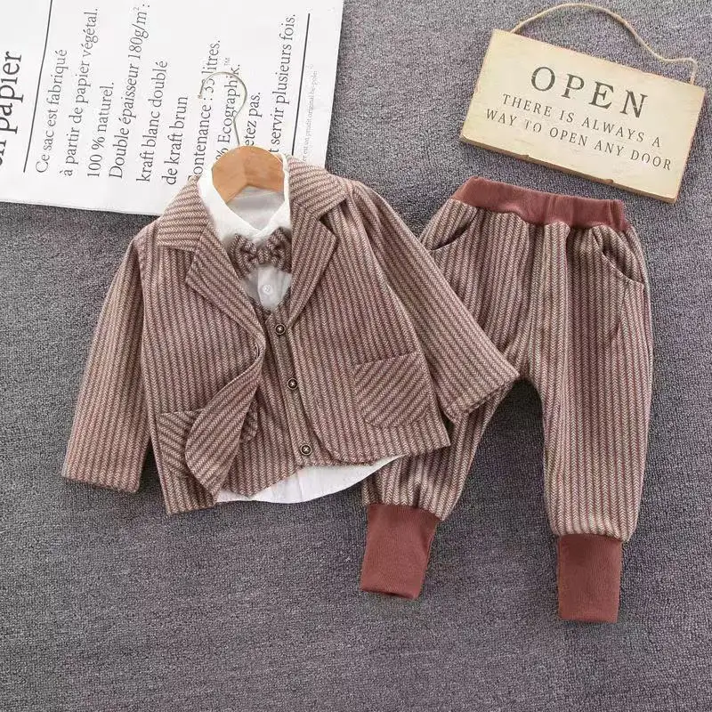 Boys' Spring and Autumn Suit Set Children's Korean Version Suit Jacket Shirt Pants Three Fashion Trendspiece Set
Boys' Spring and Autumn Suit Set Children's Korean Version Suit Jacket Shirt Pants Three Fashion Trendspiece Set