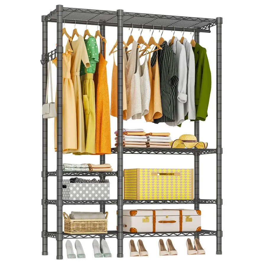 Duty Garment Rack, Metal Freestanding Closet Wardrobe Clothes Racks for Hanging Clothes, 4 Tiers Adjustable Wire Shelving, 44.9
Duty Garment Rack, Metal Freestanding Closet Wardrobe Clothes Racks for Hanging Clothes, 4 Tiers Adjustable Wire Shelving, 44.9