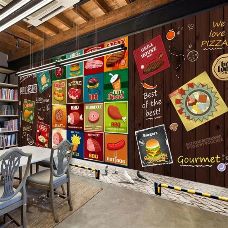 Barbecue Burger Fast Food Custom Wallpaper Menu Industrial Decor Background Wall Custom Mural for Western Restaurant Wall Paper
Barbecue Burger Fast Food Custom Wallpaper Menu Industrial Decor Background Wall Custom Mural for Western Restaurant Wall Paper