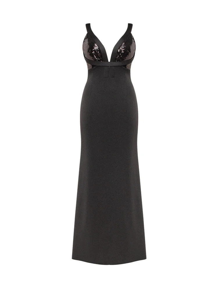 New Arrival Sequin V Neckline With Thin Straps Satin Straight Evening Dress Elegant Open Back Button Floor Length Gown For Women
New Arrival Sequin V Neckline With Thin Straps Satin Straight Evening Dress Elegant Open Back Button Floor Length Gown For Women
