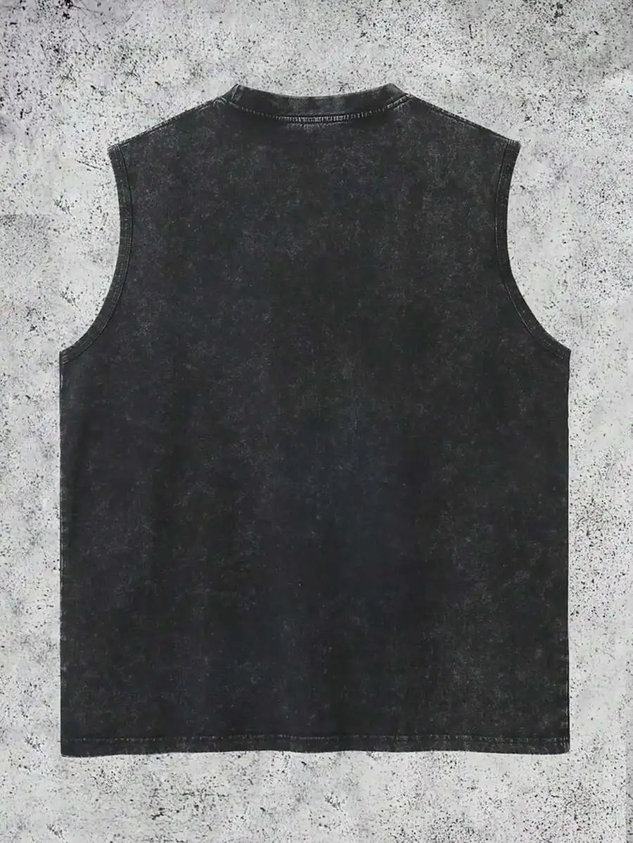 240g Pure Cotton Washed Sleeveless Vest Solid Black Casual Tank Top For Daily Wear
240g Pure Cotton Washed Sleeveless Vest Solid Black Casual Tank Top For Daily Wear