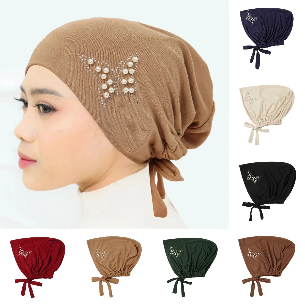 Bow Hot Diamond Adjustable Underscarf Cap Muslim Inner Hijab Stretchy Headscarf Bonnet Islam Under Hijab Femme Head Wraps
Bow Hot Diamond Adjustable Underscarf Cap Muslim Inner Hijab Stretchy Headscarf Bonnet Islam Under Hijab Femme Head Wraps