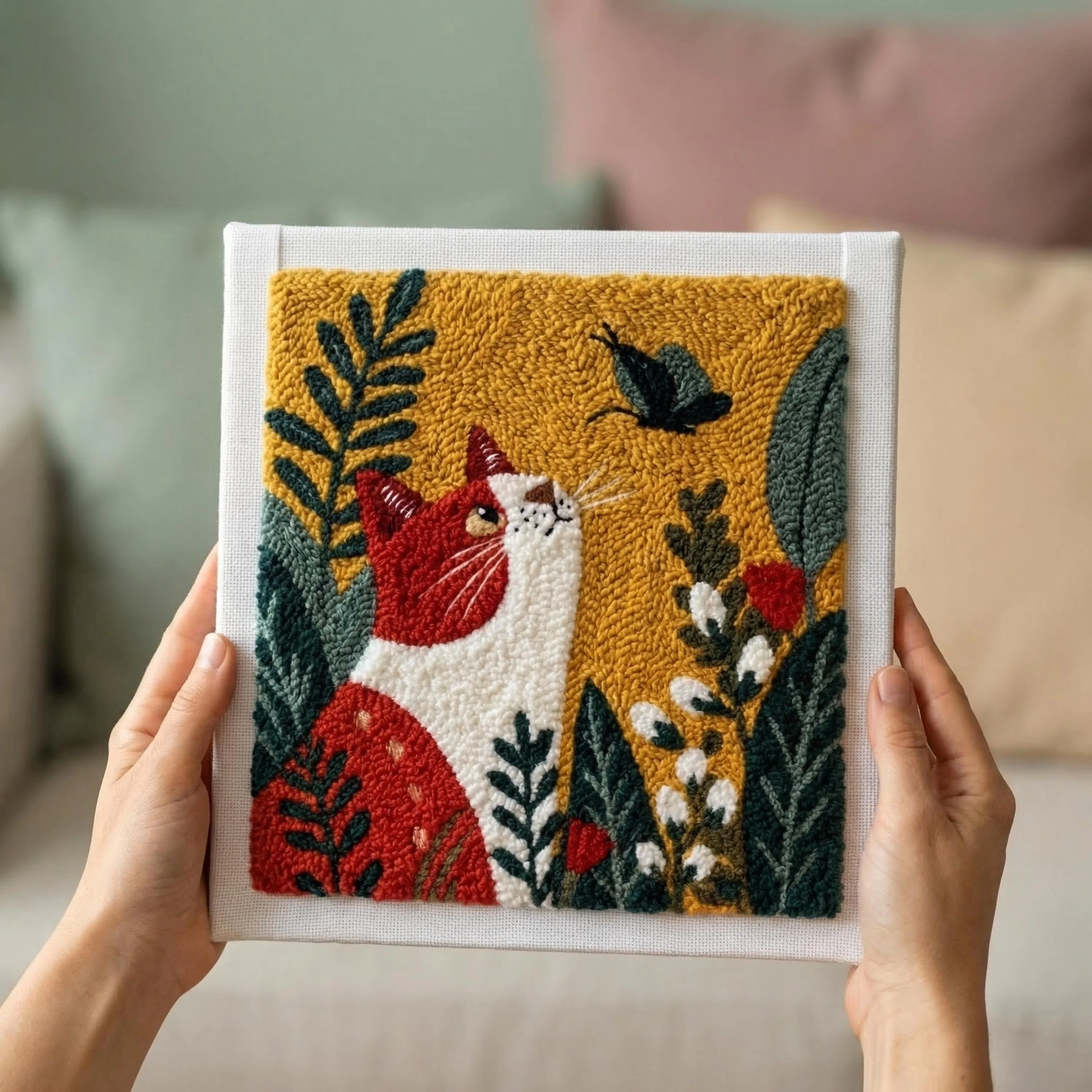 30x30cm Cat Punch Needle Embroidery Kits For Beginner Craft Art Wool Poke Embroidery Set for Starter Cross Stitch Kit Home Decor
30x30cm Cat Punch Needle Embroidery Kits For Beginner Craft Art Wool Poke Embroidery Set for Starter Cross Stitch Kit Home Decor