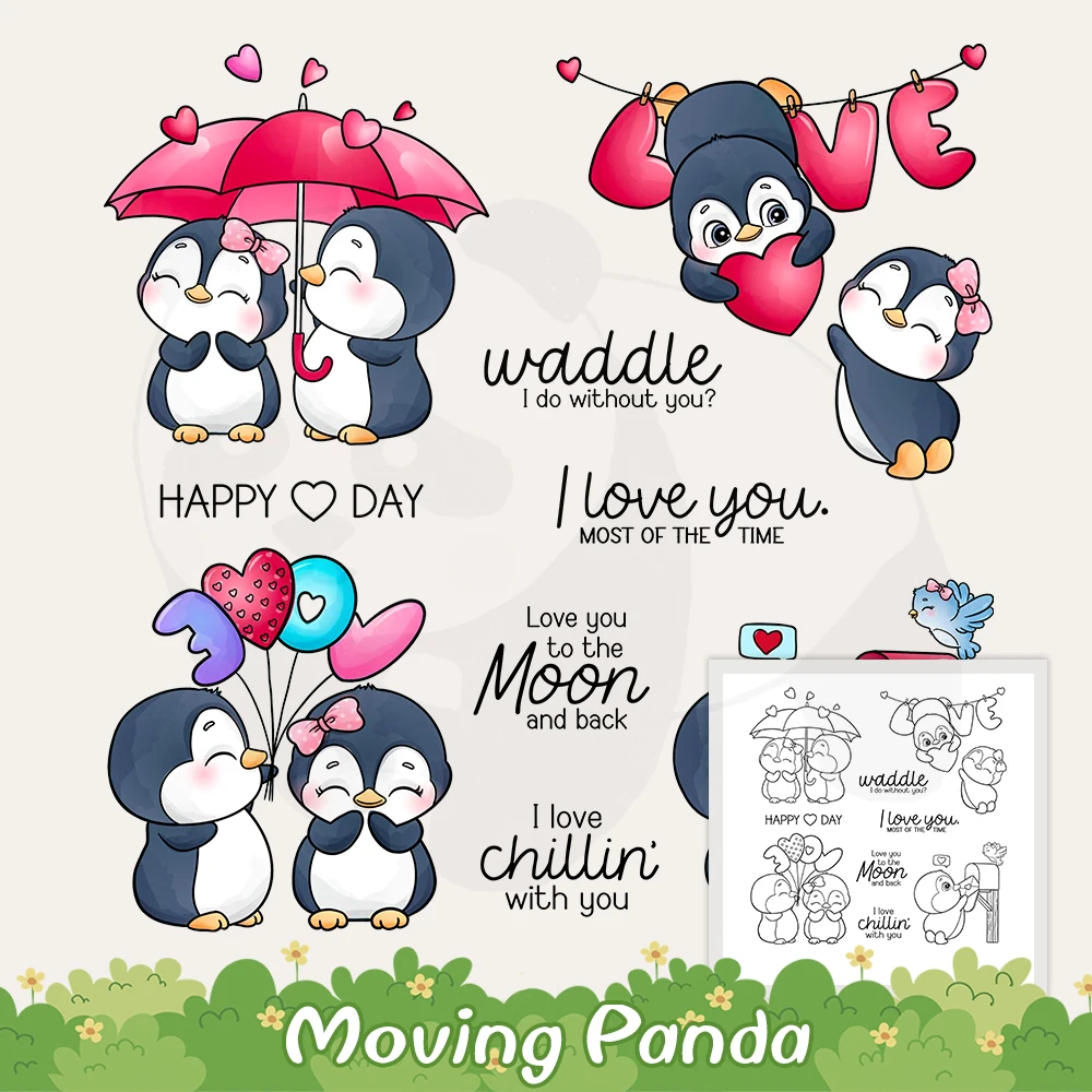 Hearts Balloons & Penguins Cutting Dies Clear Stamp Love Valentine's DIY Scrapbooking Metal Dies Silicone Stamps For Cards Craft
Hearts Balloons & Penguins Cutting Dies Clear Stamp Love Valentine's DIY Scrapbooking Metal Dies Silicone Stamps For Cards Craft