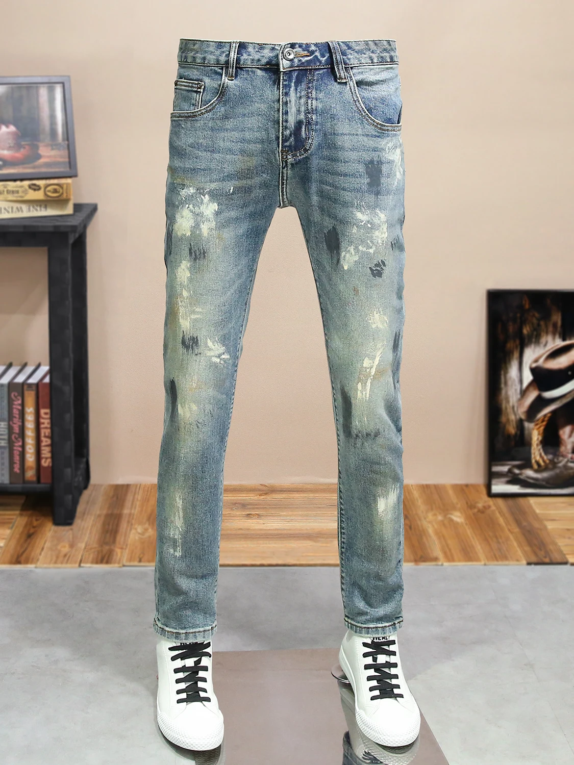 Slim Fit Men's Jeans Spring Summer New Style Fashion Brand Dyeing Long Pants Stylish Slimming Versatile Cotton Stretch Denim
Slim Fit Men's Jeans Spring Summer New Style Fashion Brand Dyeing Long Pants Stylish Slimming Versatile Cotton Stretch Denim
