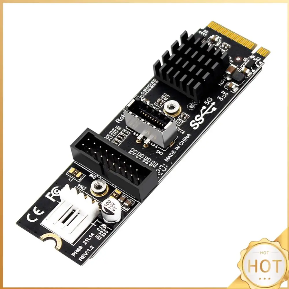 M.2 PCIe To USB Adapter Converter Expansion Card TYPE C+19/20PIN M.2 NVMe M-Key To USB3.1 5Gbps Front Panel Socket
M.2 PCIe To USB Adapter Converter Expansion Card TYPE C+19/20PIN M.2 NVMe M-Key To USB3.1 5Gbps Front Panel Socket