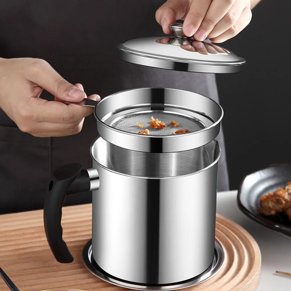 Stainless Steel Grease Container Oil Strainer Pot Cooking Kettle Fat Storage Reusable Practical Stainless Steel Oil Dispenser
Stainless Steel Grease Container Oil Strainer Pot Cooking Kettle Fat Storage Reusable Practical Stainless Steel Oil Dispenser