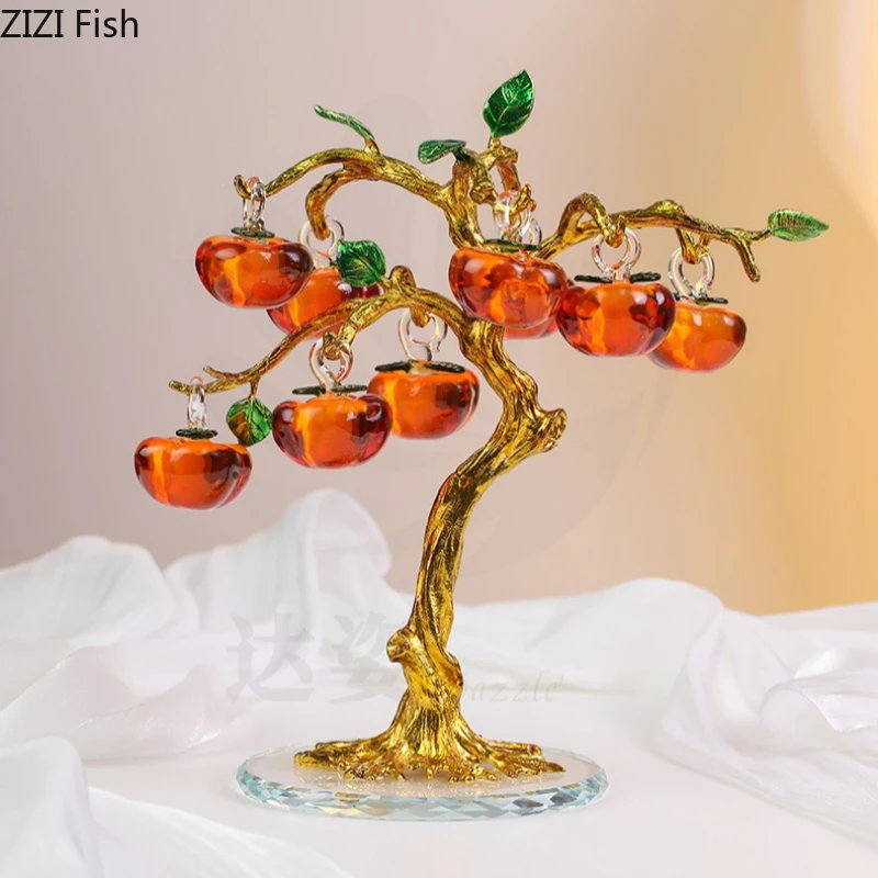 Crystal Fruit Tree Ornament Persimmon Tree Statue Simulated Fruit Sculpture Model Home Decoration Accessories Crafts Figurines
Crystal Fruit Tree Ornament Persimmon Tree Statue Simulated Fruit Sculpture Model Home Decoration Accessories Crafts Figurines