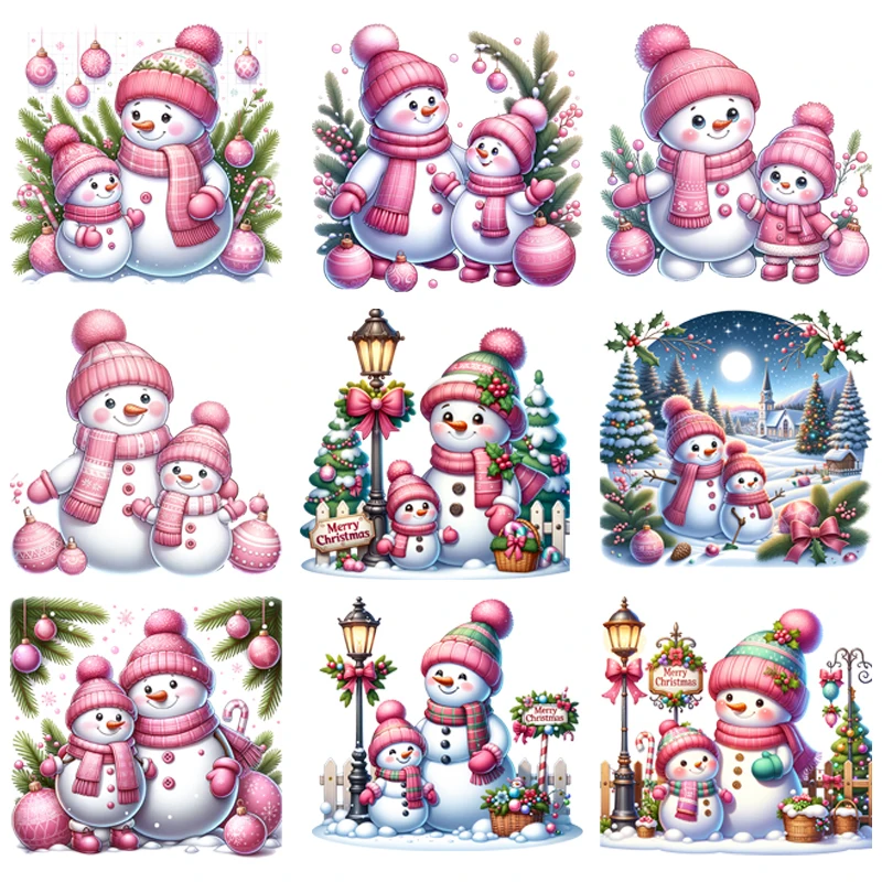 Christmas pink two Snowman Iron-On Heat Transfer Patch Sticke Decals T-shirts Sweatshirts Bags Clothing Fabric Winter Xmas Decor
Christmas pink two Snowman Iron-On Heat Transfer Patch Sticke Decals T-shirts Sweatshirts Bags Clothing Fabric Winter Xmas Decor