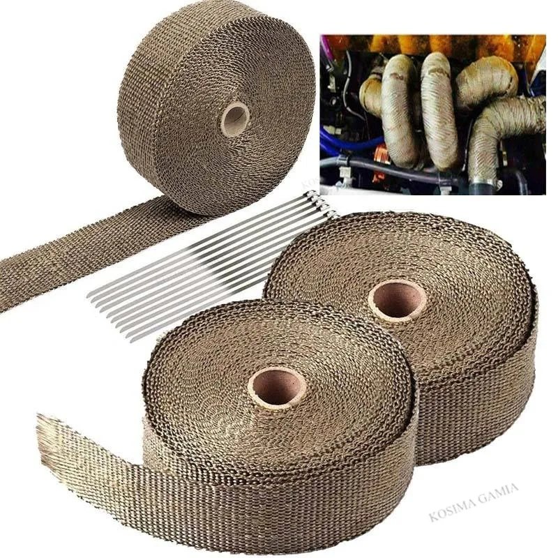 5CM x 10M Banana Cloth Insulation Cotton Exhaust Pipe Insulation Thermal Heat Wrap Roll Motorcycle Fiberglass Heat Shield Tape
5CM x 10M Banana Cloth Insulation Cotton Exhaust Pipe Insulation Thermal Heat Wrap Roll Motorcycle Fiberglass Heat Shield Tape