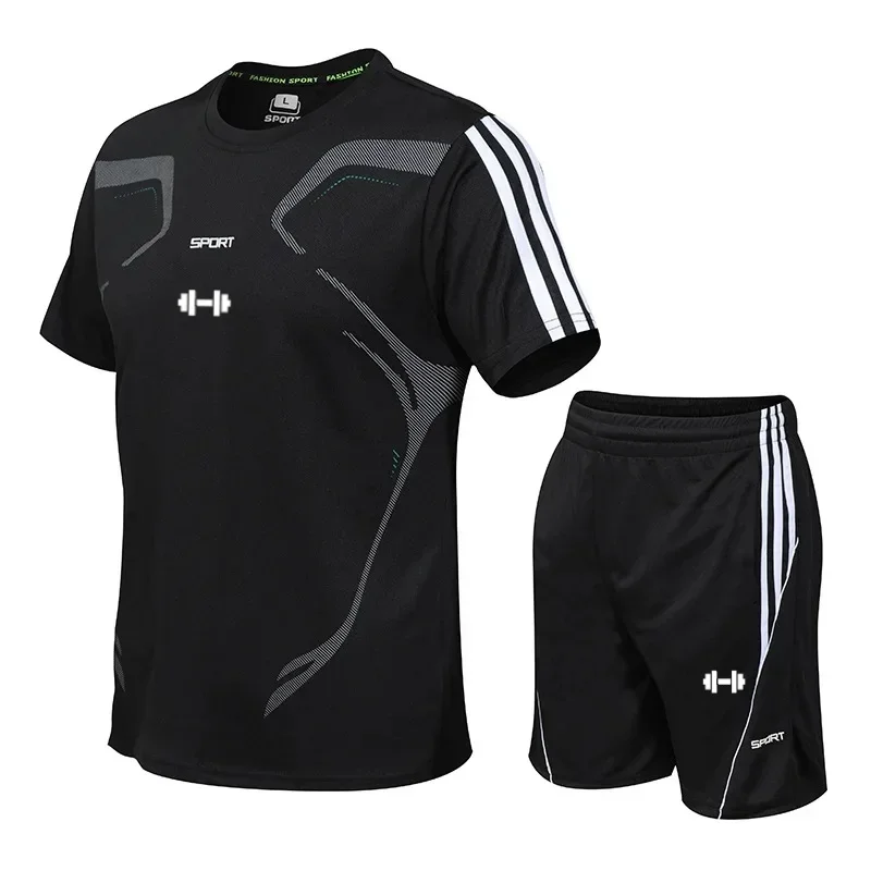 barbell Sports Set Men's Summer Fitness Short sleeved T-shirt Men's Quick Drying Clothes Running Loose Casual Sportswear Large
barbell Sports Set Men's Summer Fitness Short sleeved T-shirt Men's Quick Drying Clothes Running Loose Casual Sportswear Large