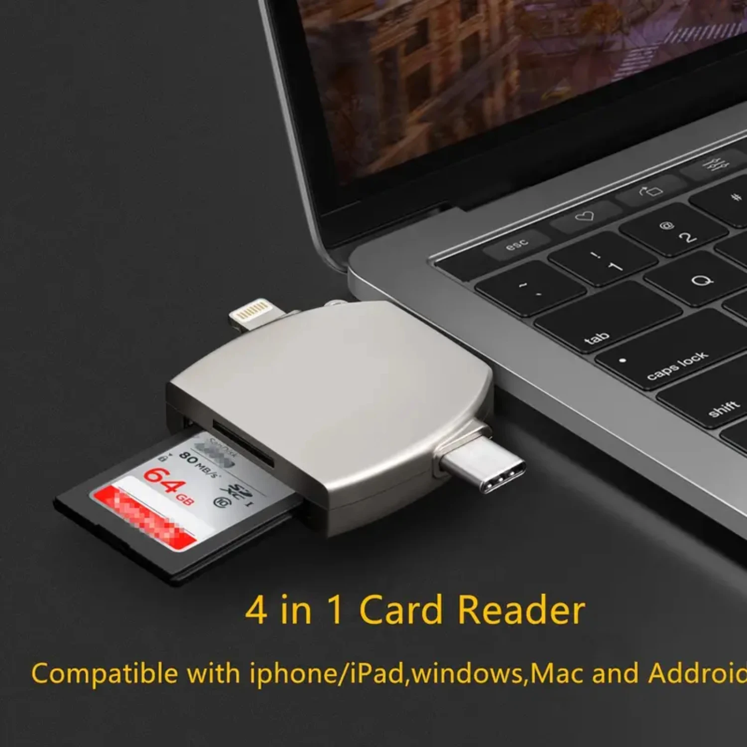 SD/Micro SD Card Reader For IPhone/ipad/Android/Mac/Computer/Camera,Portable Memory Card Reader 4 In 1 Micro SD Card Adapter&Tra
SD/Micro SD Card Reader For IPhone/ipad/Android/Mac/Computer/Camera,Portable Memory Card Reader 4 In 1 Micro SD Card Adapter&Tra