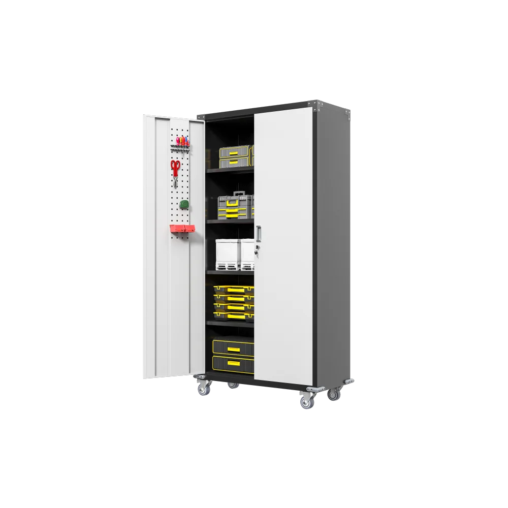 Гаражные шкафы для хранения с запирающимися дверцами и 4 регулируемыми полками
Гаражные шкафы для хранения с запирающимися дверцами и 4 регулируемыми полками