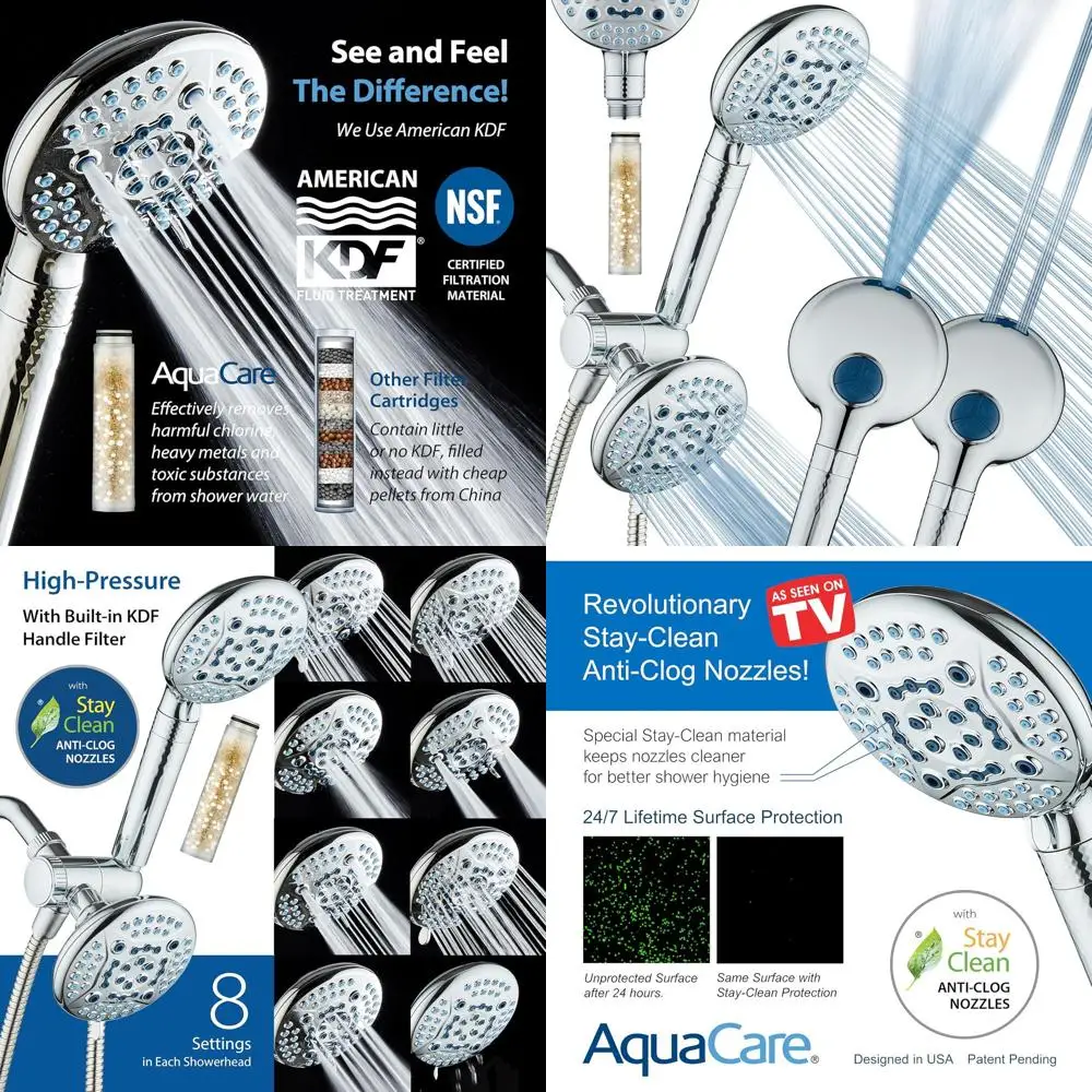 6-Way Dual Shower System with In-Built Filter and Power Wash - Purify Water for Tub, Tile, and Pets, Remove Chlorine, Lead, and
6-Way Dual Shower System with In-Built Filter and Power Wash - Purify Water for Tub, Tile, and Pets, Remove Chlorine, Lead, and
