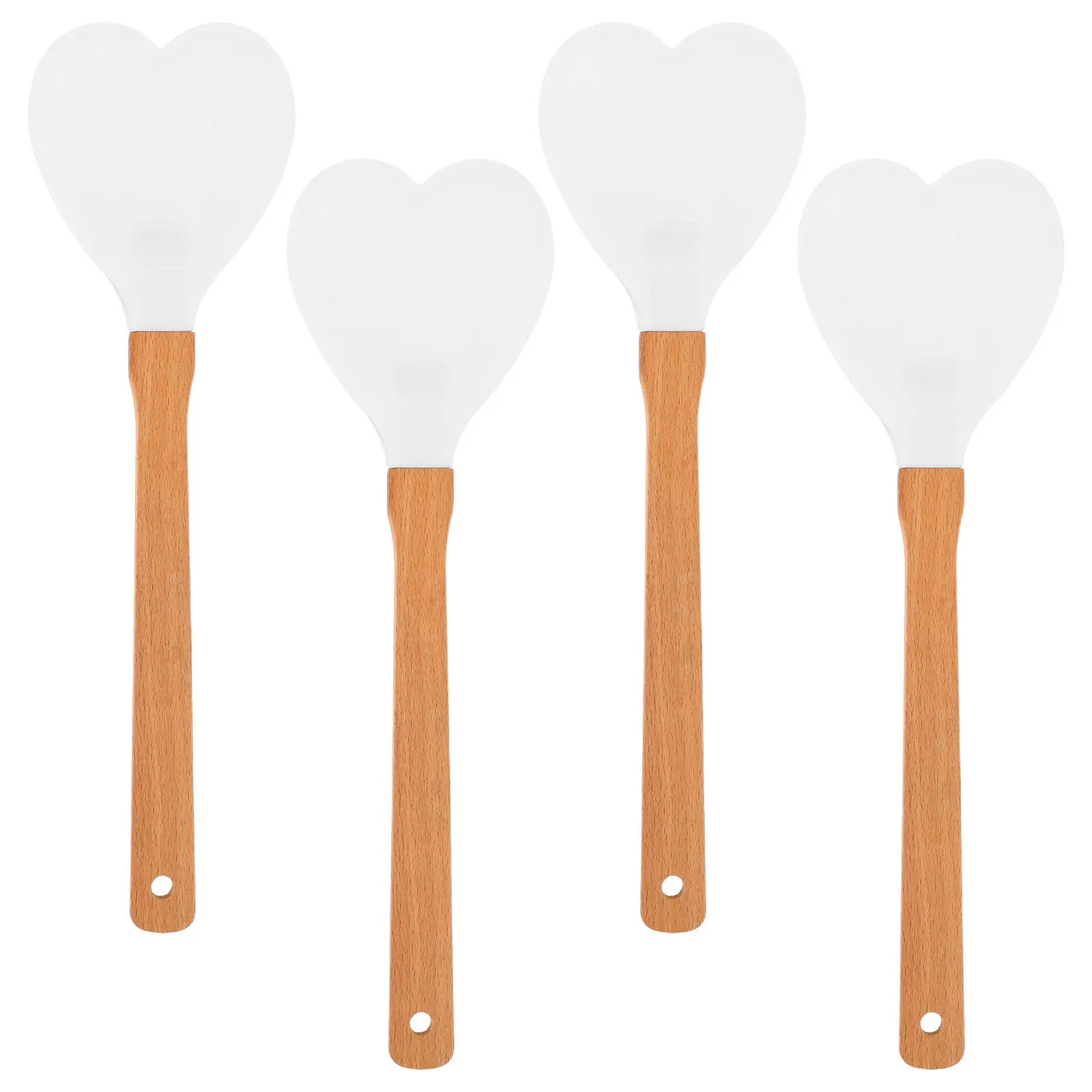 Heart-Shaped Silicone Spatula with Natural Wood Handle Food-Grade Heat-Resistant Non-Stick Baking Cooking Mixing Cream Spreader
Heart-Shaped Silicone Spatula with Natural Wood Handle Food-Grade Heat-Resistant Non-Stick Baking Cooking Mixing Cream Spreader