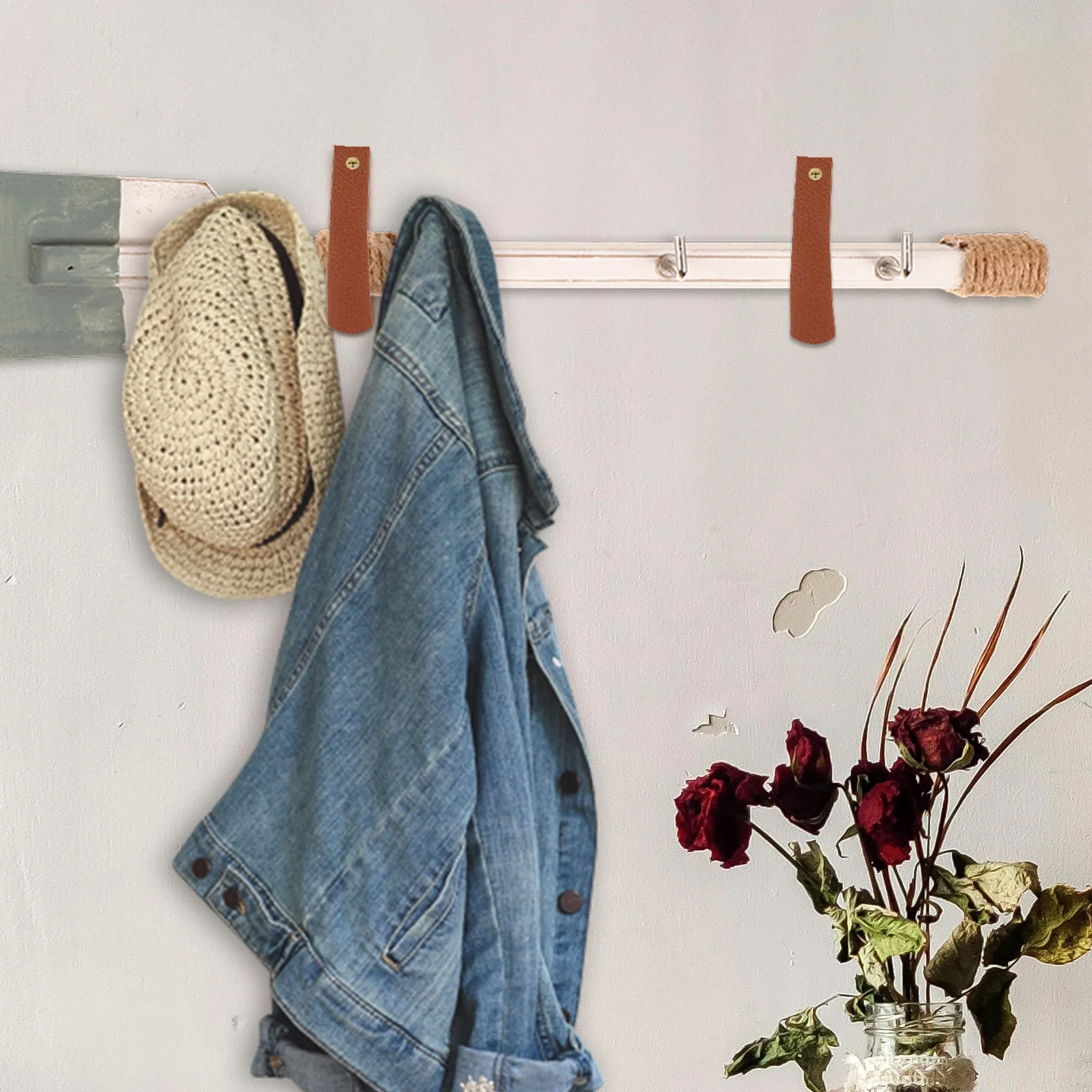 4 Pcs Bohemian Style Wall Hooks Removable Towel Hanger Bathroom Kitchen Curtain Rod Straps Artificial Space Saving
4 Pcs Bohemian Style Wall Hooks Removable Towel Hanger Bathroom Kitchen Curtain Rod Straps Artificial Space Saving