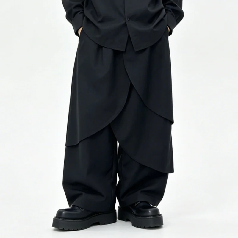 Men'S Casual Pants, Japanese Style, Dark-Toned, Irregular Wide-Leg Pants, Loose Fit, High-Waisted, Cropped Pants 2531
Men'S Casual Pants, Japanese Style, Dark-Toned, Irregular Wide-Leg Pants, Loose Fit, High-Waisted, Cropped Pants 2531