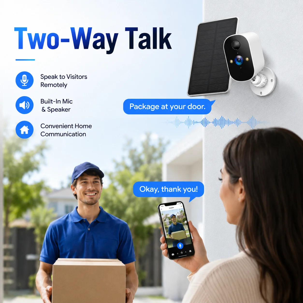 2K Solar Camera Outdoor Wireless with PIR Alarm, 2-Way Audio, Color Night Vision, IP65 Waterproof, Cloud & SD Storage
2K Solar Camera Outdoor Wireless with PIR Alarm, 2-Way Audio, Color Night Vision, IP65 Waterproof, Cloud & SD Storage