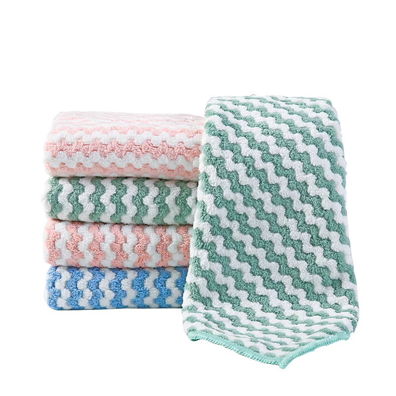 One Piece Kitchen Housework Cleaning Absorbent Scouring Pad Thickened Coral Velvet Rag Yangli Wave Rag Washcloth S1347
One Piece Kitchen Housework Cleaning Absorbent Scouring Pad Thickened Coral Velvet Rag Yangli Wave Rag Washcloth S1347