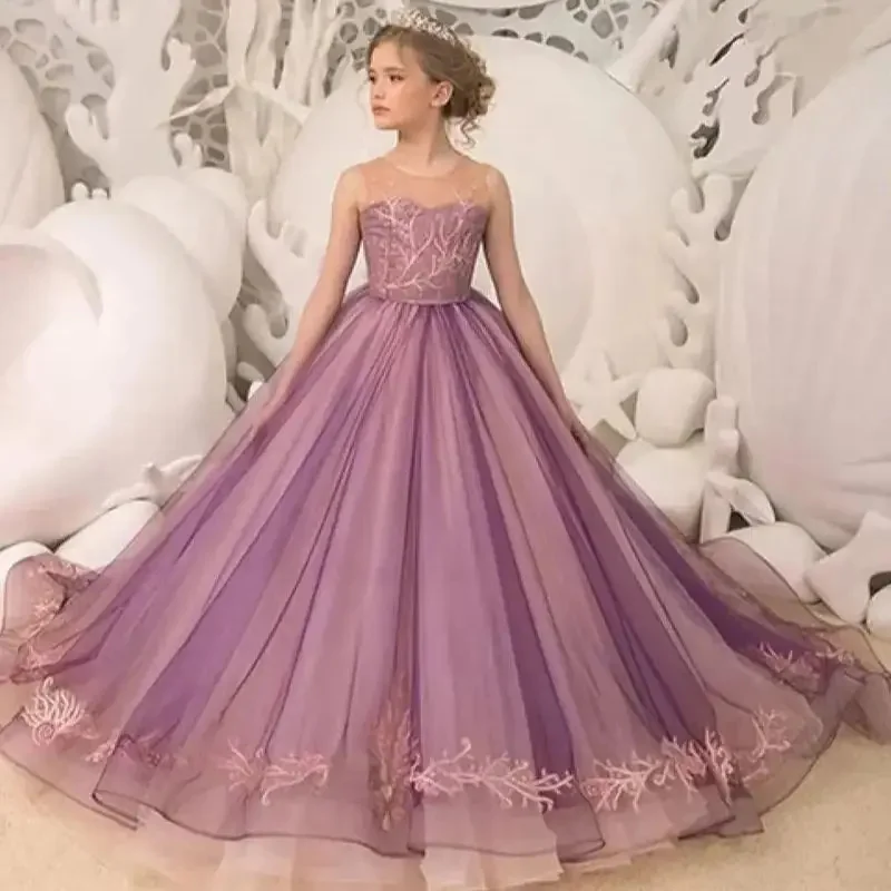Customized Purple Flower Girl Dress For Wedding Appliques Sleeveless Tulle Floor Length Kids Birthday First Communion Gown
Customized Purple Flower Girl Dress For Wedding Appliques Sleeveless Tulle Floor Length Kids Birthday First Communion Gown