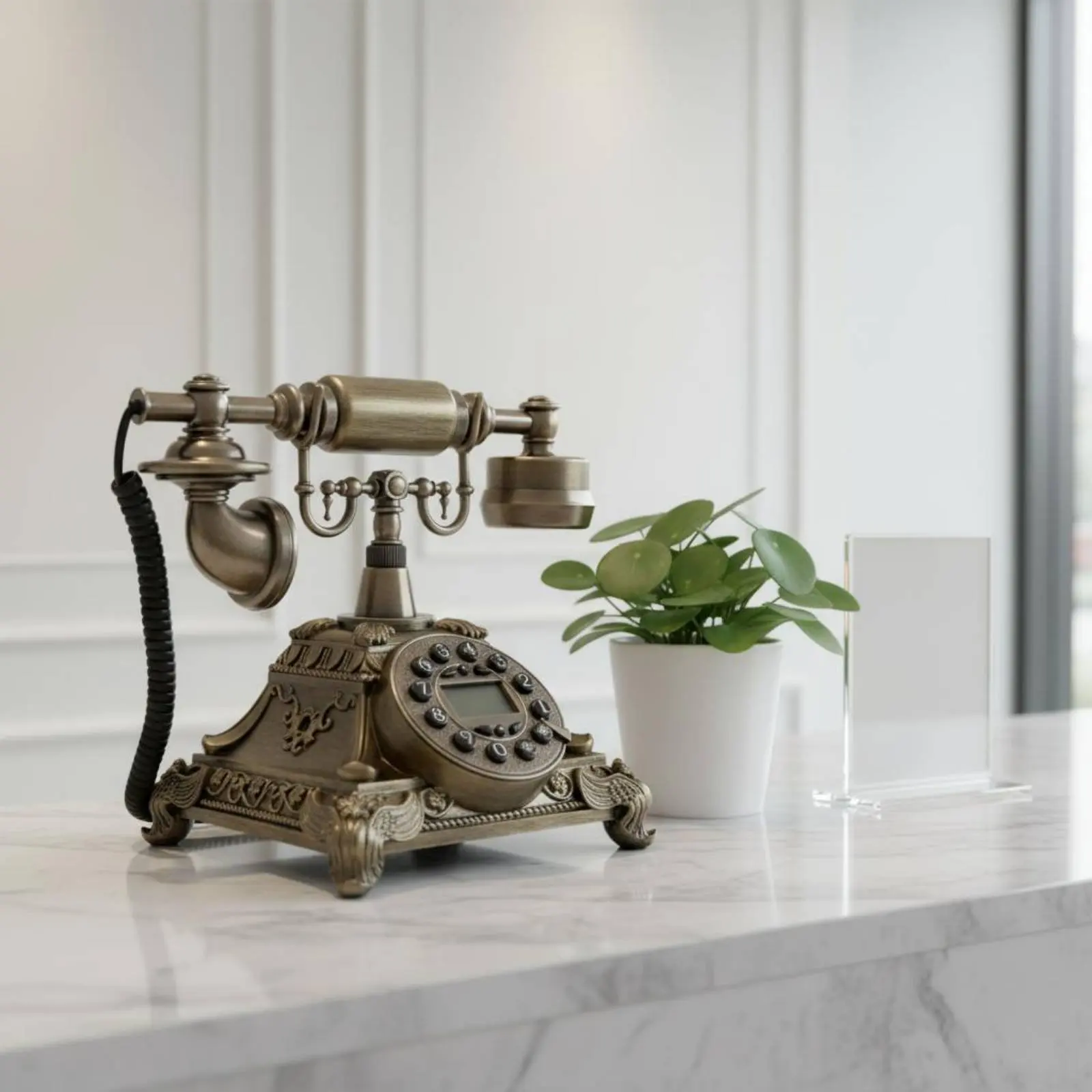 European Design Retro Phone Backlit Display Vintage Telephone Antique Desk Telephone Hands-Hands-off Speakerphone Vintage Rotary
European Design Retro Phone Backlit Display Vintage Telephone Antique Desk Telephone Hands-Hands-off Speakerphone Vintage Rotary