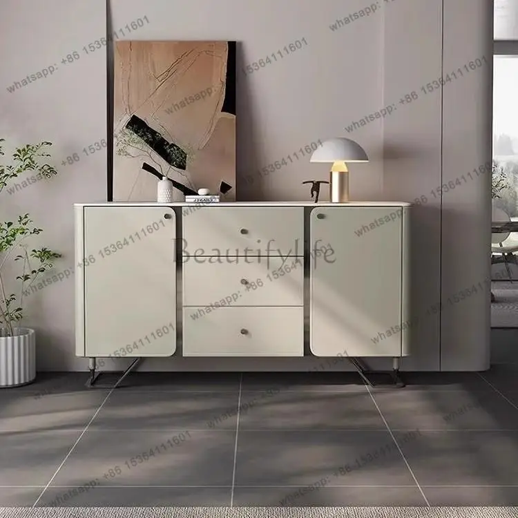 YJ light luxury dining side cabinet modern simple rock slab saddle leather bedroom locker living room against the wall
YJ light luxury dining side cabinet modern simple rock slab saddle leather bedroom locker living room against the wall