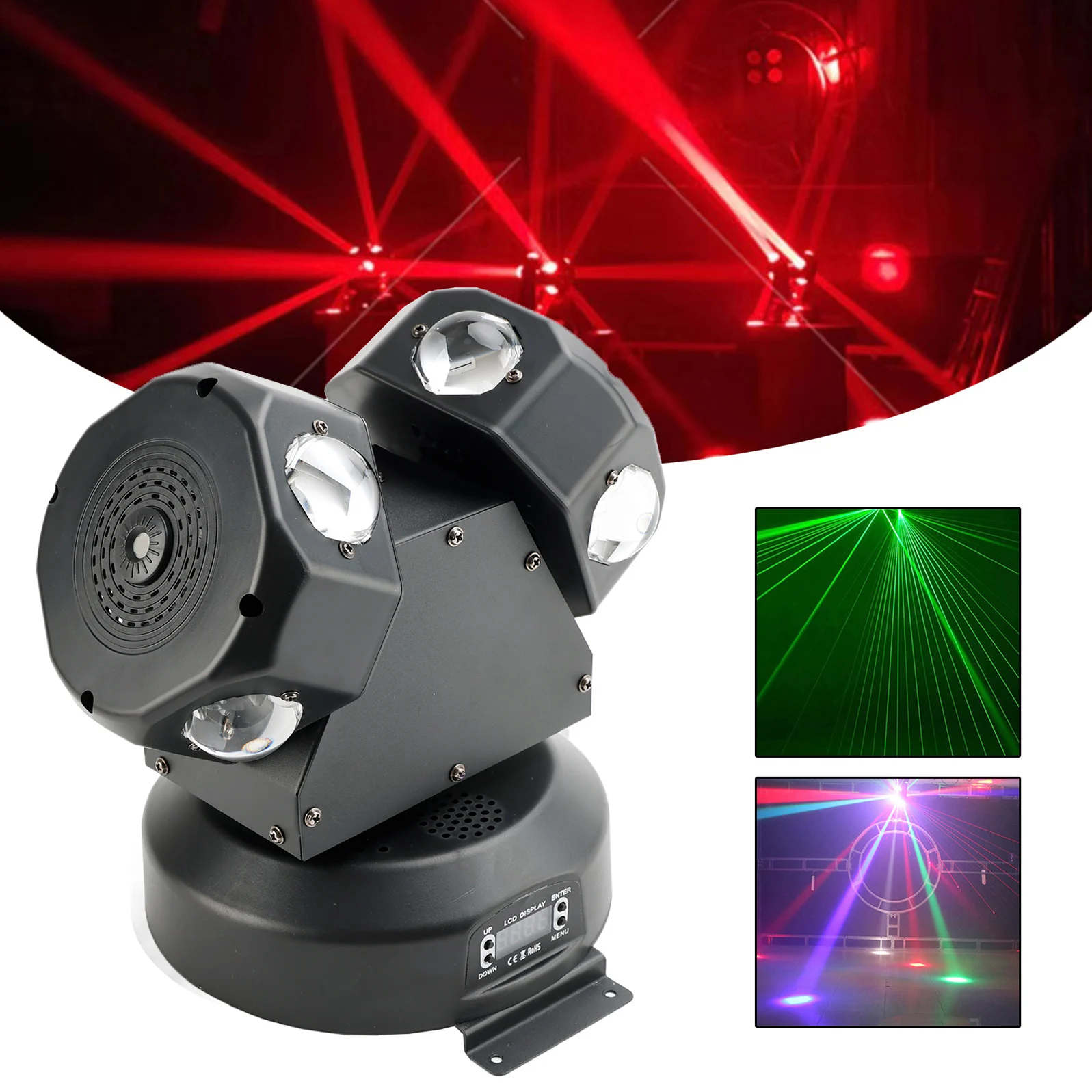 Areyourshop 120W Moving Head Light 8 LED Rotating Beam Light RGBW Stage Light DJ Lighting US
Areyourshop 120W Moving Head Light 8 LED Rotating Beam Light RGBW Stage Light DJ Lighting US