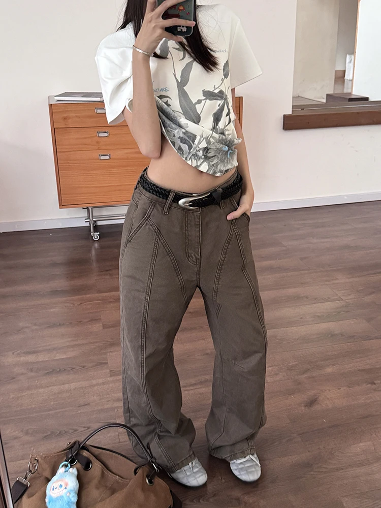 URKR Новые повседневные свободные длинные рабочие брюки унисекс, драпирующиеся, комфортные, прямого кроя, джинсы в винтажном стиле
URKR Новые повседневные свободные длинные рабочие брюки унисекс, драпирующиеся, комфортные, прямого кроя, джинсы в винтажном стиле