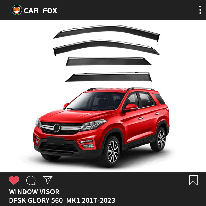Suitable for scenery DFSK Glory 560 Window visor rain visor rain eyebrow
Suitable for scenery DFSK Glory 560 Window visor rain visor rain eyebrow