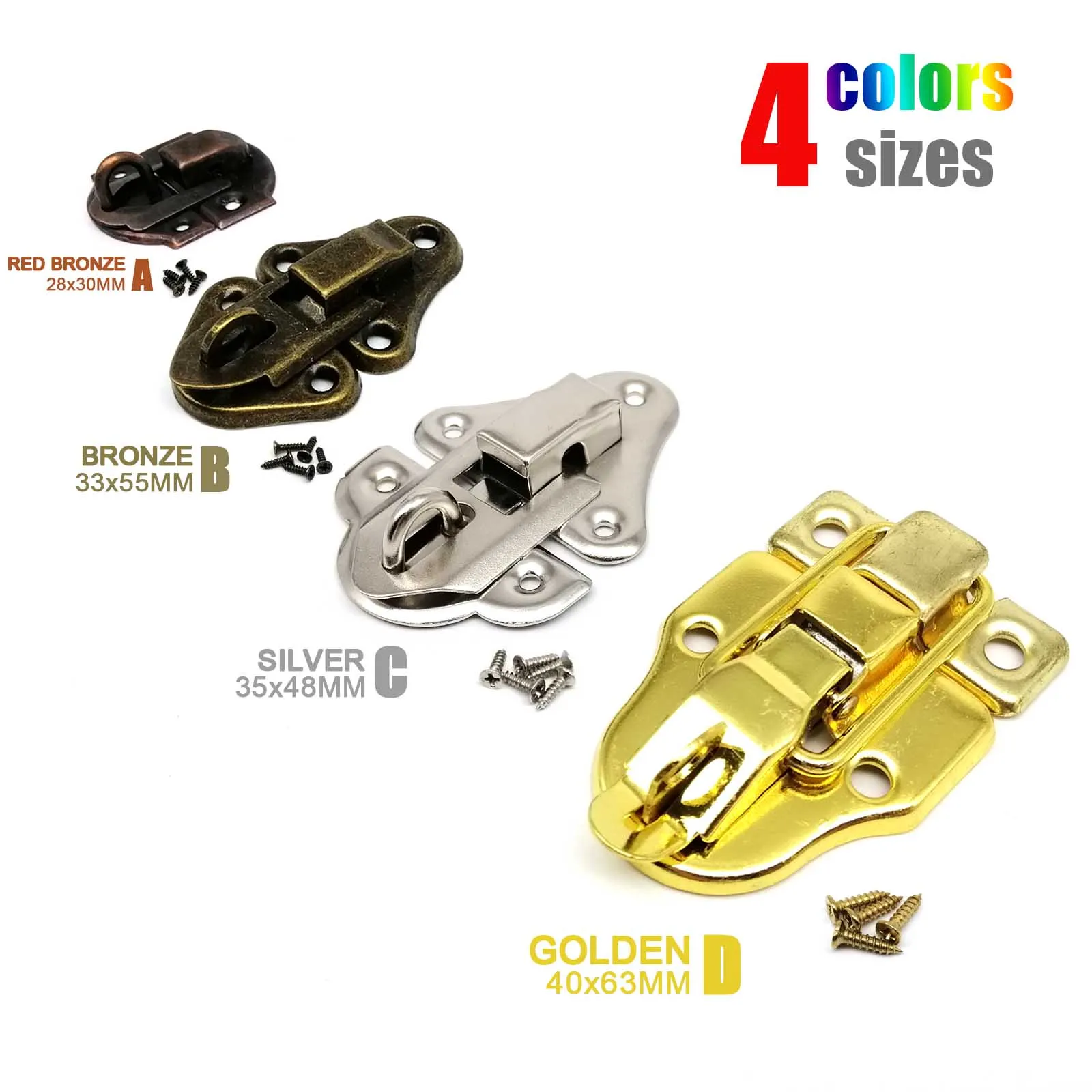 Jewelry Chest Wooden Gift Wine Box Case Latch Hasp Hook Clasp Suitcase Trunk Toggle Can Hold Lock Padlock Lockable with screws
Jewelry Chest Wooden Gift Wine Box Case Latch Hasp Hook Clasp Suitcase Trunk Toggle Can Hold Lock Padlock Lockable with screws