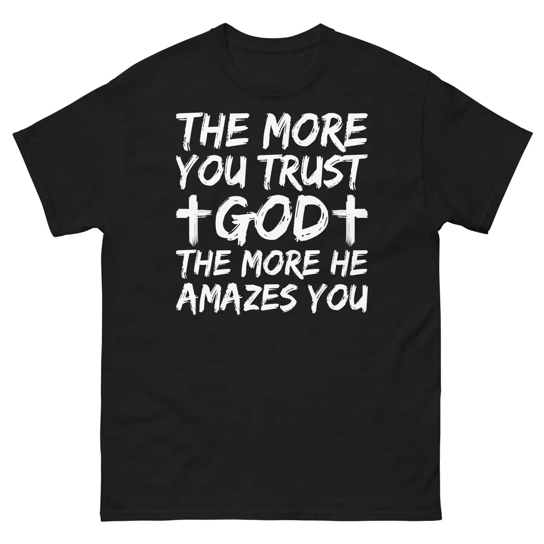 Мужская классическая футболка The More You Trust God the More He Amazes You Christian
Мужская классическая футболка The More You Trust God the More He Amazes You Christian