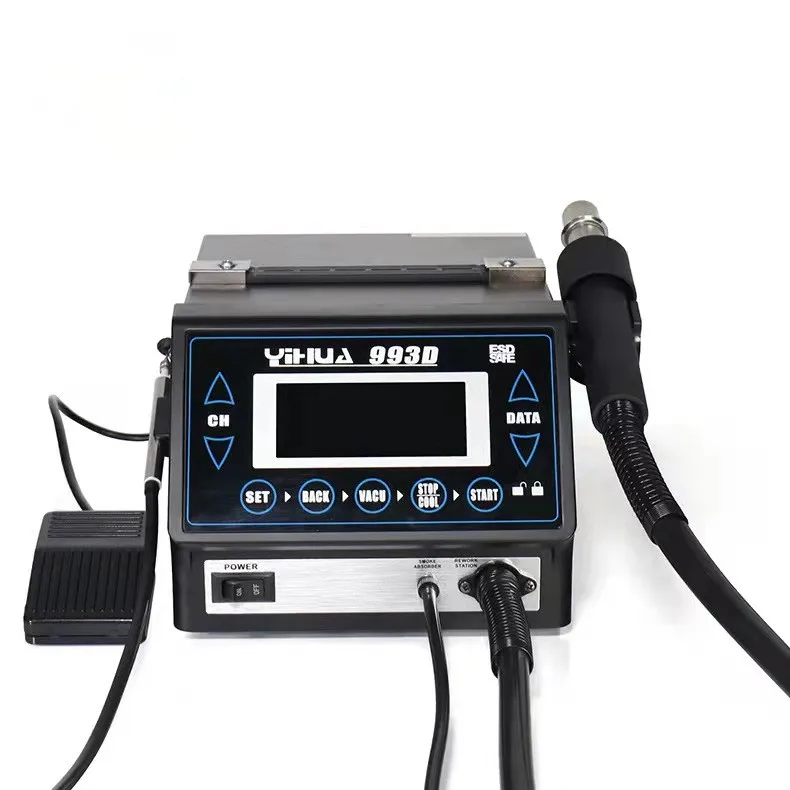 Yihua 993D Soldering station iron LCD display welding rework 1000W for cell-phone BGA SMD PCB IC Repair solder tools
Yihua 993D Soldering station iron LCD display welding rework 1000W for cell-phone BGA SMD PCB IC Repair solder tools