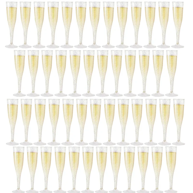 25/50Pcs Clear Champagne Flutes 5oz Plastic Glitter Champagne Flutes Reusable Stemmed Party Wine Cups Crystal Wine Cocktail Cups
25/50Pcs Clear Champagne Flutes 5oz Plastic Glitter Champagne Flutes Reusable Stemmed Party Wine Cups Crystal Wine Cocktail Cups