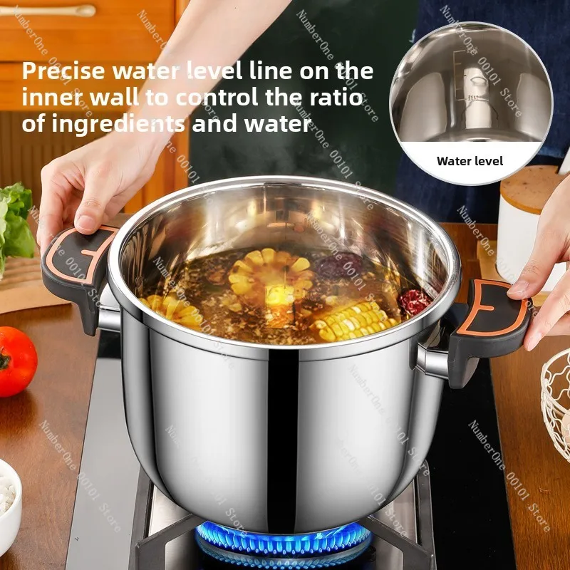 Stainless steel thickened explosion-proof multifunctional pressure cooker
Stainless steel thickened explosion-proof multifunctional pressure cooker