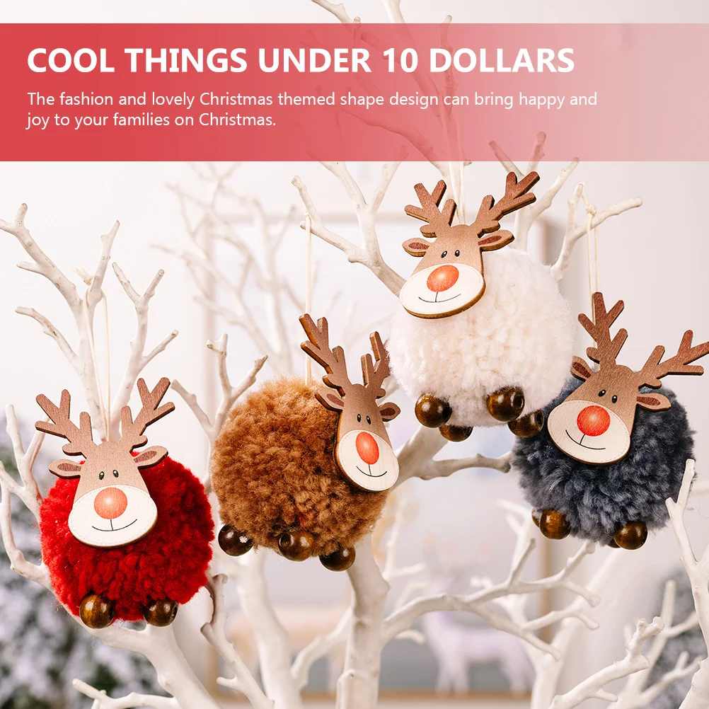 4Pcs Xmas Wood Pendants Cool Things Under 10 Dollars Tree Decor Elk Pendant Holiday Decorations Xmas Tress Pendant
4Pcs Xmas Wood Pendants Cool Things Under 10 Dollars Tree Decor Elk Pendant Holiday Decorations Xmas Tress Pendant