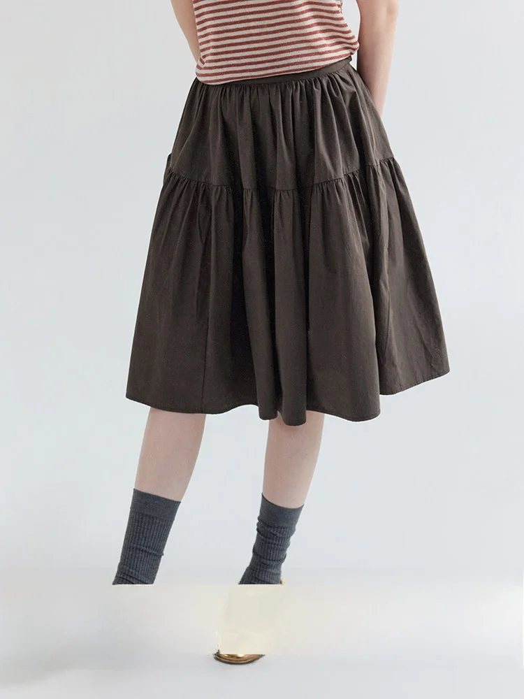 AMUU Original Retro Korean Style Pure Cotton Pleated A-Line Skirt Women's Summer New Versatile High Waist Half Body Skirt
AMUU Original Retro Korean Style Pure Cotton Pleated A-Line Skirt Women's Summer New Versatile High Waist Half Body Skirt