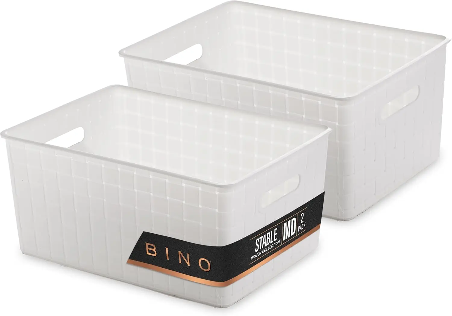 Plastic Storage Baskets - Medium White - Rectangular Cabinet Organizer - Multi-Use Storage with
Plastic Storage Baskets - Medium White - Rectangular Cabinet Organizer - Multi-Use Storage with